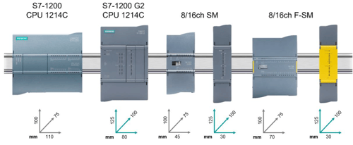 SIMATIC S7-1200 G1 vs G2 Physical Form Factor Comparison